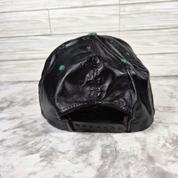 Vintage 90's Philadelphia Eagles Genuine Leather Made in USA Snapback Hat - Picture 4 of 11